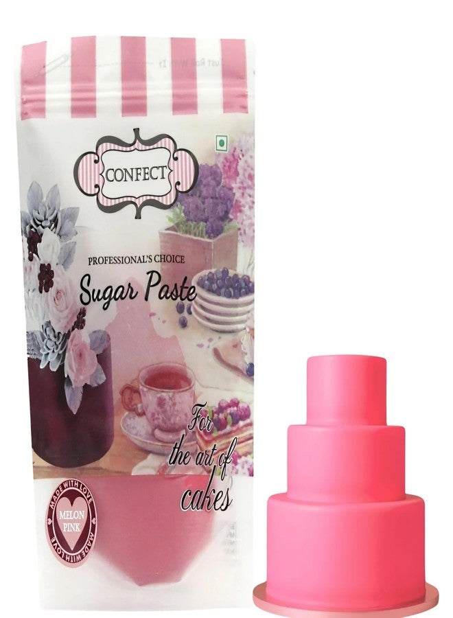 Confect Neon Pink Sugar Paste | Edible Sugar Paste | Fondant for Cake Decoration | Edible Fondant Chefs Choice for Cake Decorating | Vegan, Gluten-Free, Nut-Free, Palm Oil-Free - 1 KG - Image 1